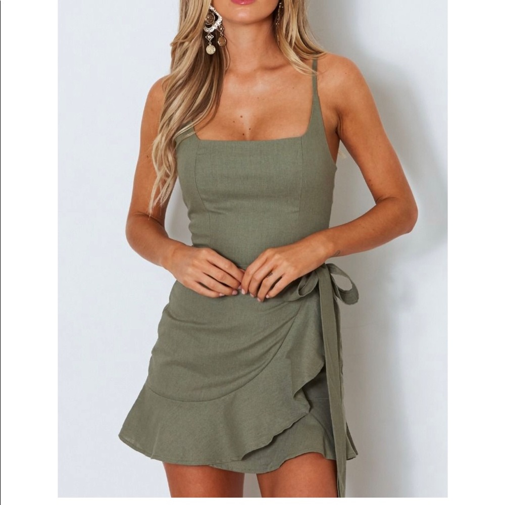 White Fox Boutique Wrap Mini Dress NWT